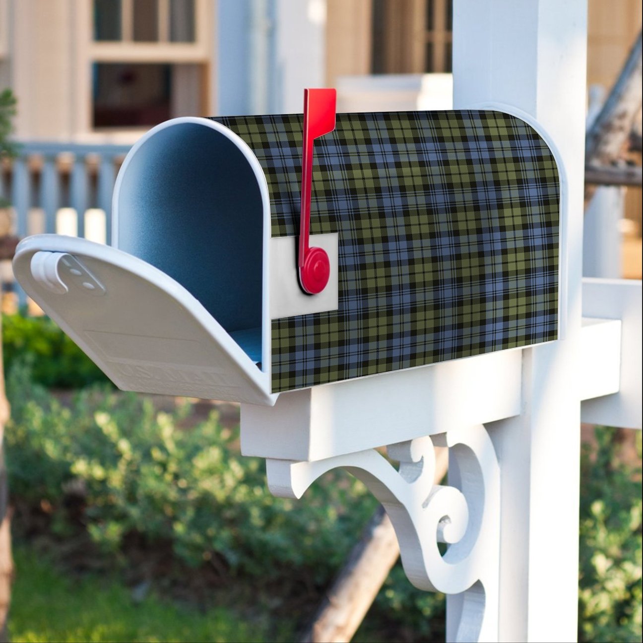 Campbell Faded Tartan Crest Mailbox