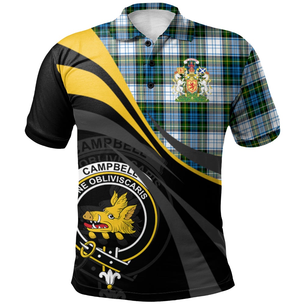 Campbell Dress 01 Tartan Polo Shirt - Royal Coat Of Arms Style