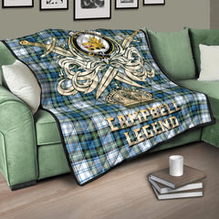 Campbell Dress Ancient Tartan Crest Legend Gold Royal Premium Quilt