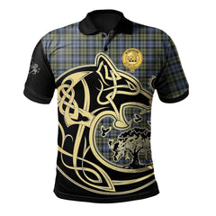 Campbell Faded Tartan Polo Shirt Viking Wolf