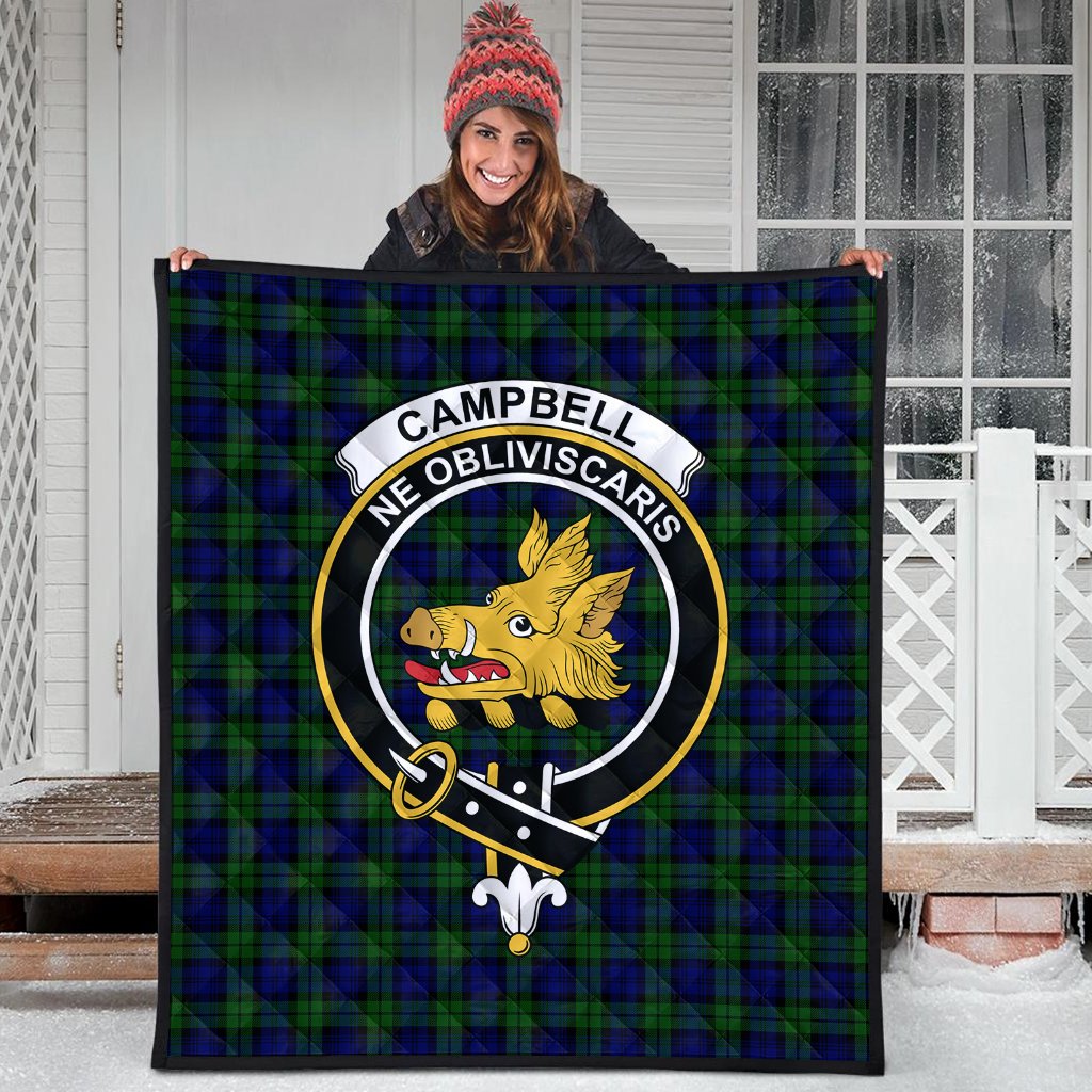 Campbell Modern Tartan Crest Quilt