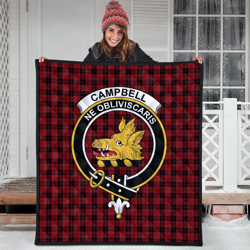 Campbell of Armaddie Tartan Crest Quilt