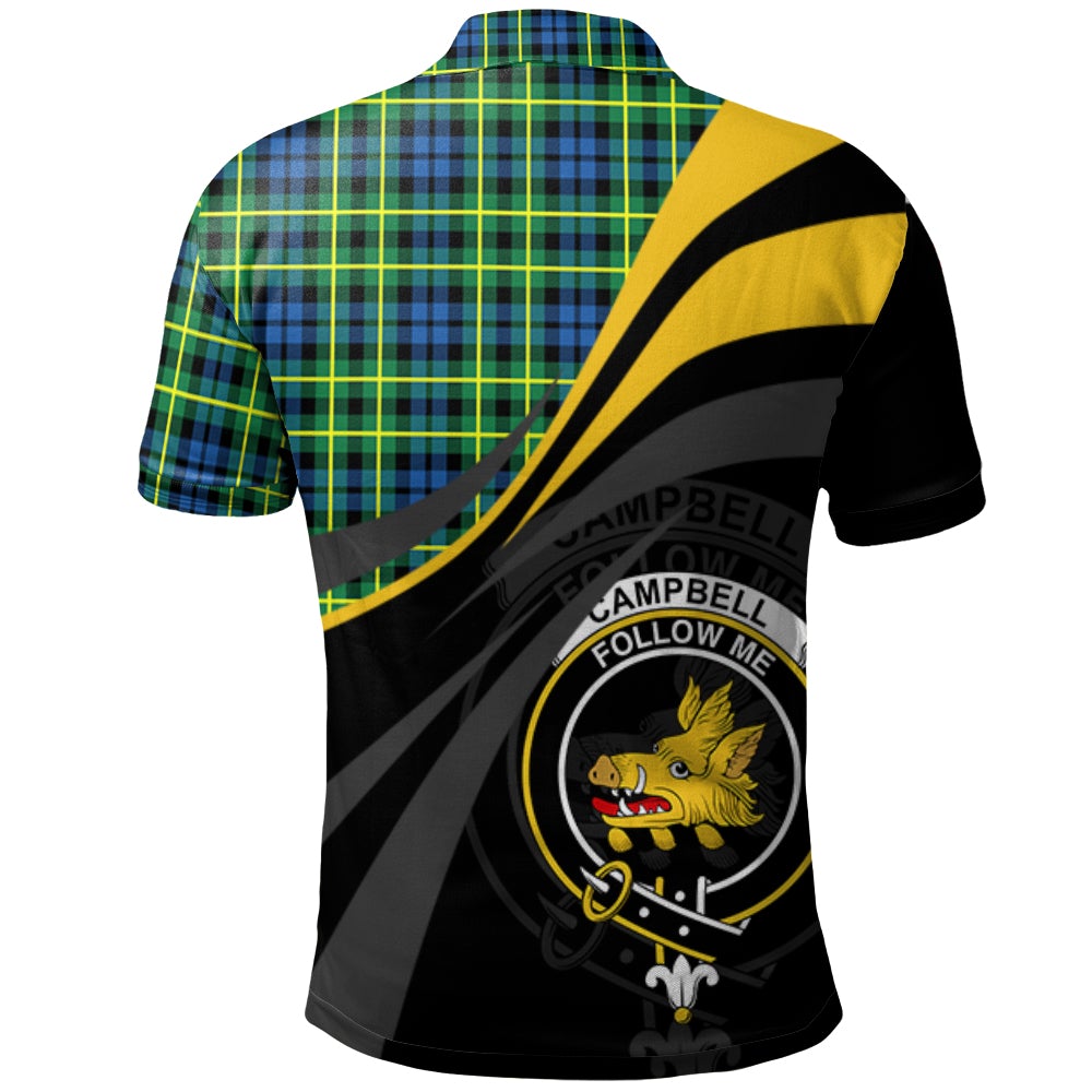 Campbell of Breadalbane Ancient Tartan Polo Shirt - Royal Coat Of Arms Style