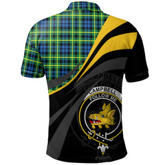 Campbell of Breadalbane Ancient Tartan Polo Shirt - Royal Coat Of Arms Style