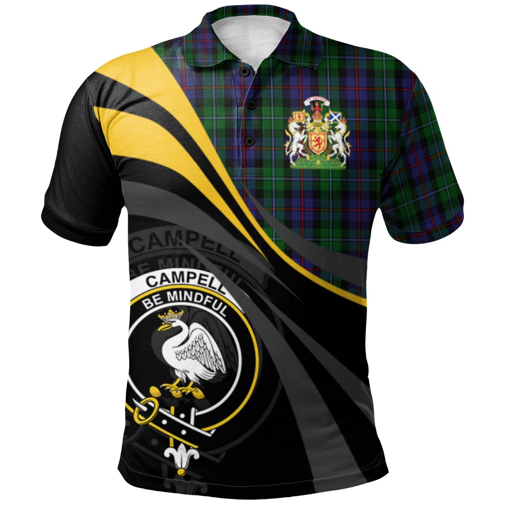Campbell of Cawdor Tartan Polo Shirt - Royal Coat Of Arms Style