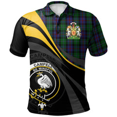 Campbell of Cawdor Tartan Polo Shirt - Royal Coat Of Arms Style