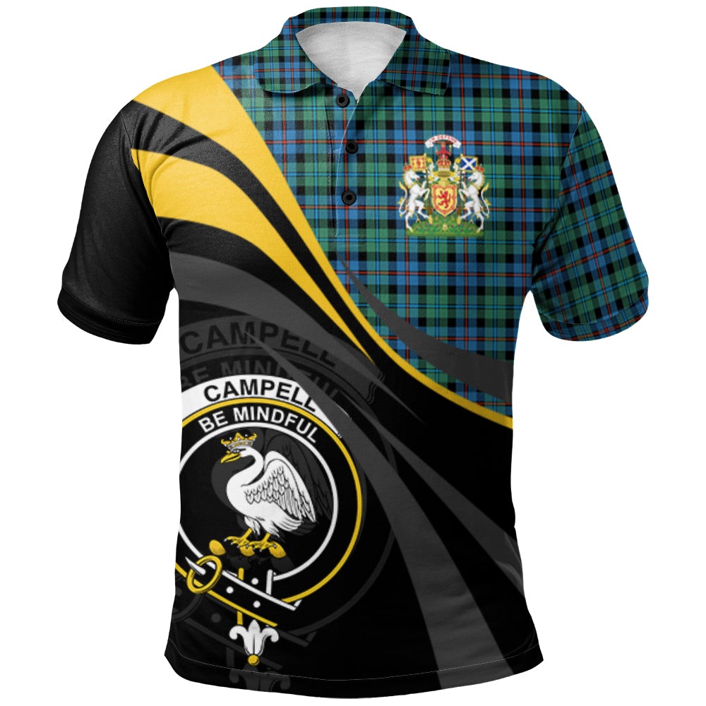 Campbell of Cawdor Ancient Tartan Polo Shirt - Royal Coat Of Arms Style