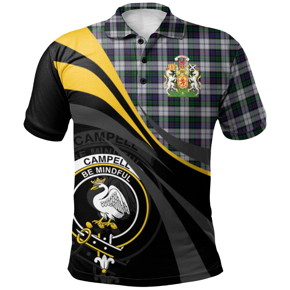 Campbell of Cawdor Dress Tartan Polo Shirt - Royal Coat Of Arms Style