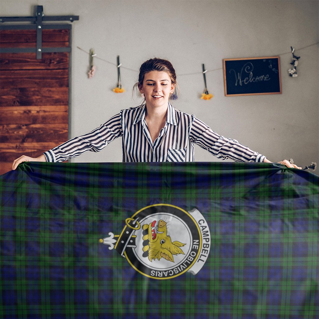 Campbell Tartan Crest Tablecloth