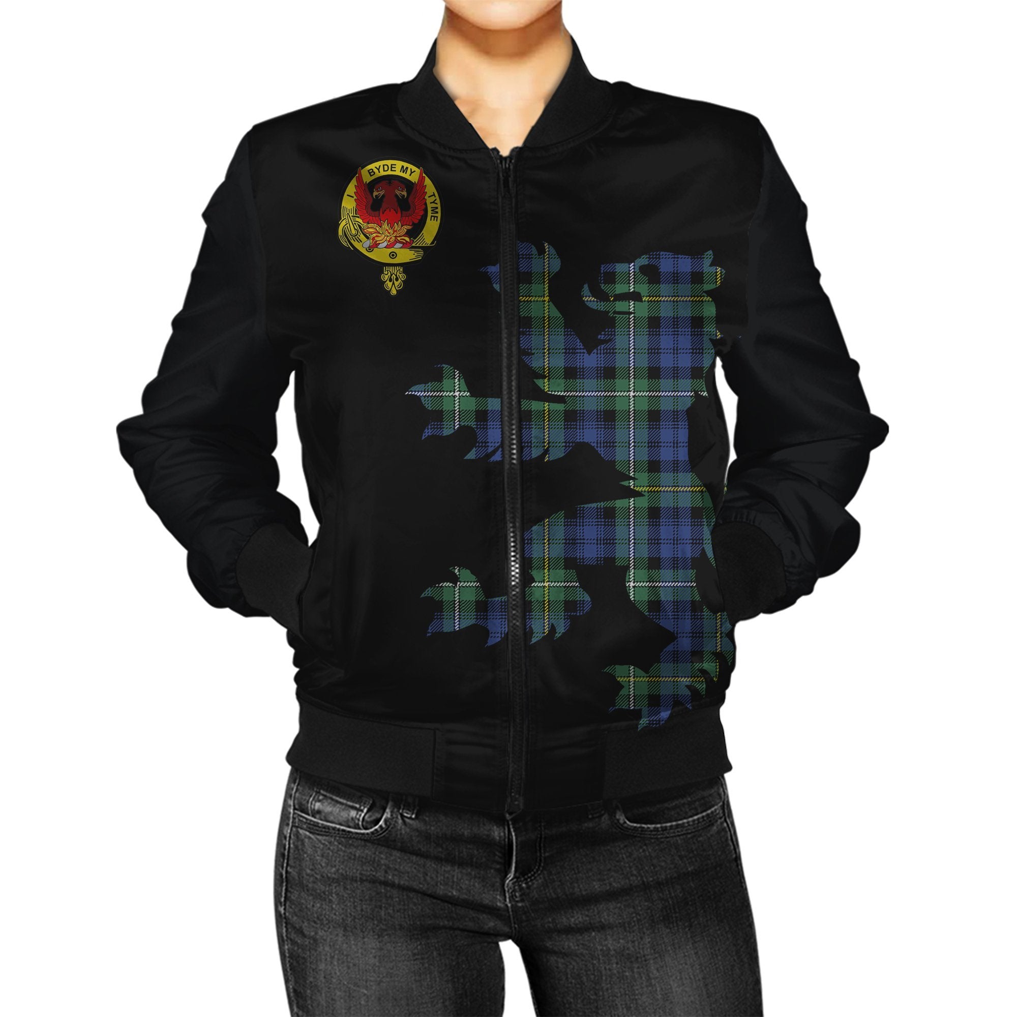Campbell of Loudon Tartan Bomber Jacket Lion & Thistle