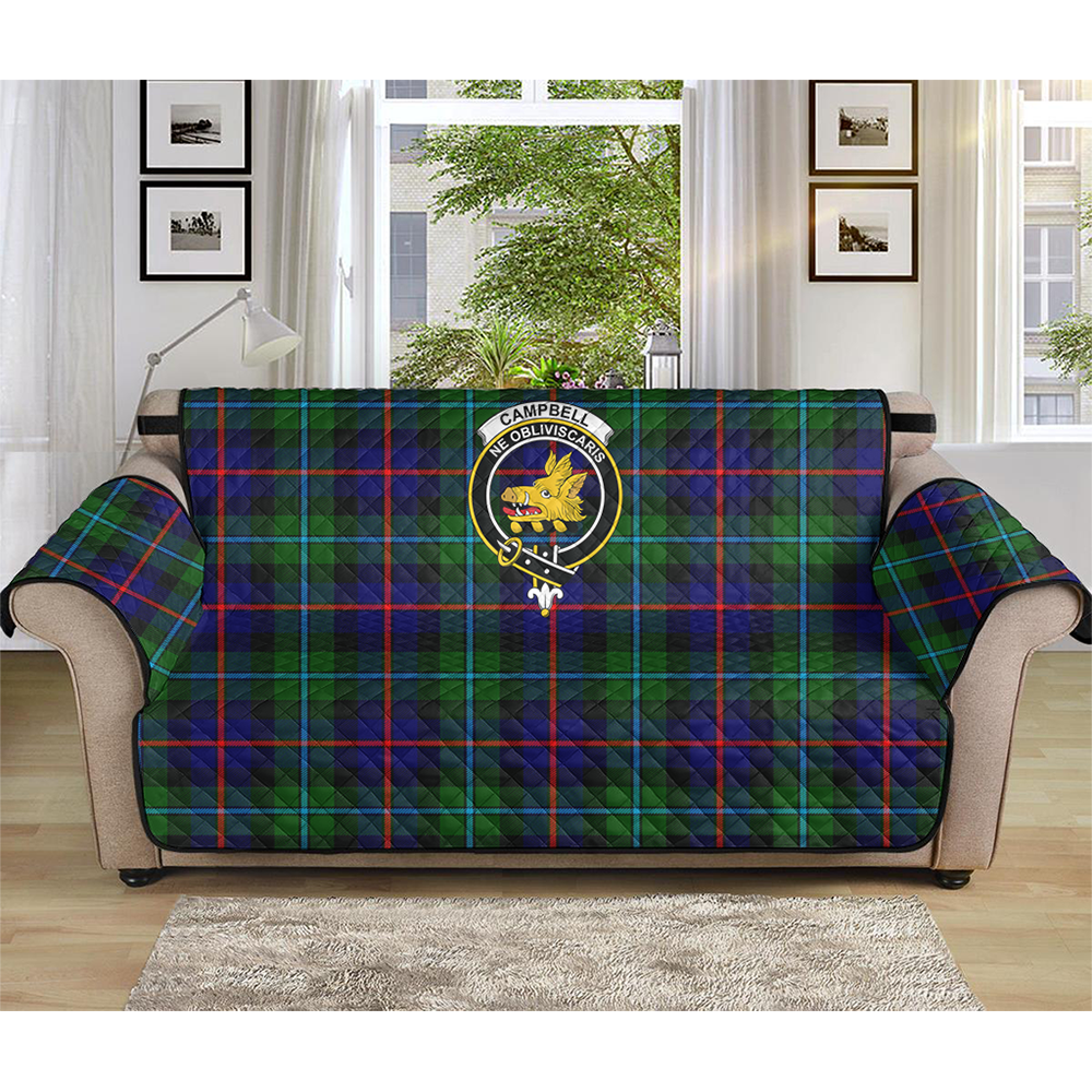 Campbell of Cawdor Modern Tartan Crest Sofa Protector