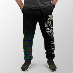 Carmichael Modern Tartan Crest Jogger Sweatpants - Alba Celtic Style