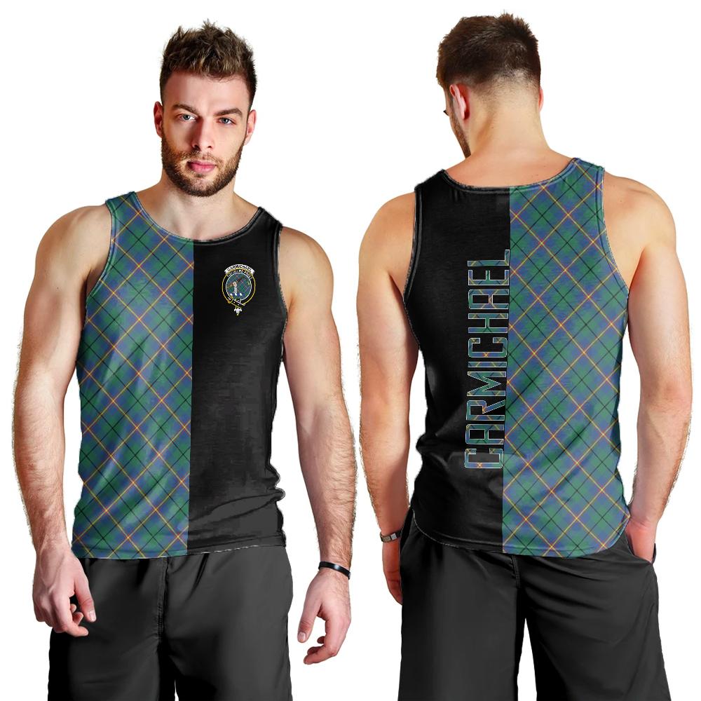 Carmichael Ancient Tartan Crest Men's Tank Top - Cross Style