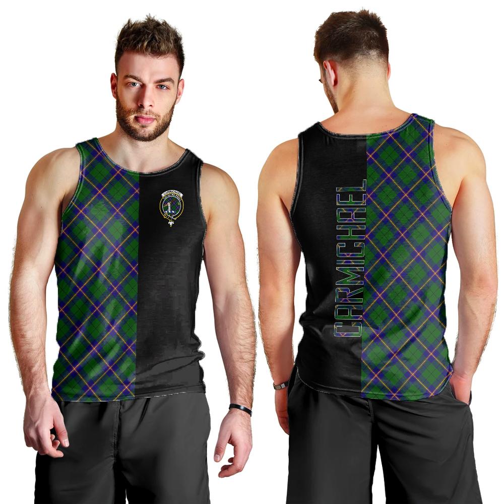 Carmichael Modern Tartan Crest Men's Tank Top - Cross Style