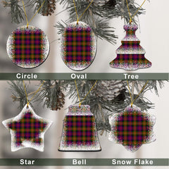 Carnegie Tartan Christmas Ceramic Ornament - Snow Style