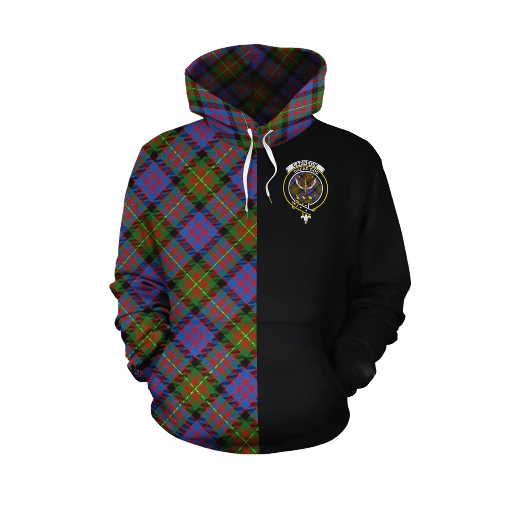 Carnegie Ancient Tartan Hoodie Half of Me - Cross Style