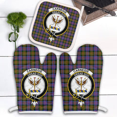 Carnegie Ancient Tartan Crest Oven Mitt And Pot Holder (2 Oven Mitts + 1 Pot Holder)