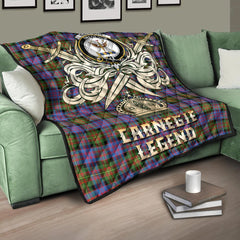 Carnegie Ancient Tartan Crest Legend Gold Royal Premium Quilt