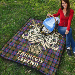 Carnegie Ancient Tartan Crest Legend Gold Royal Premium Quilt