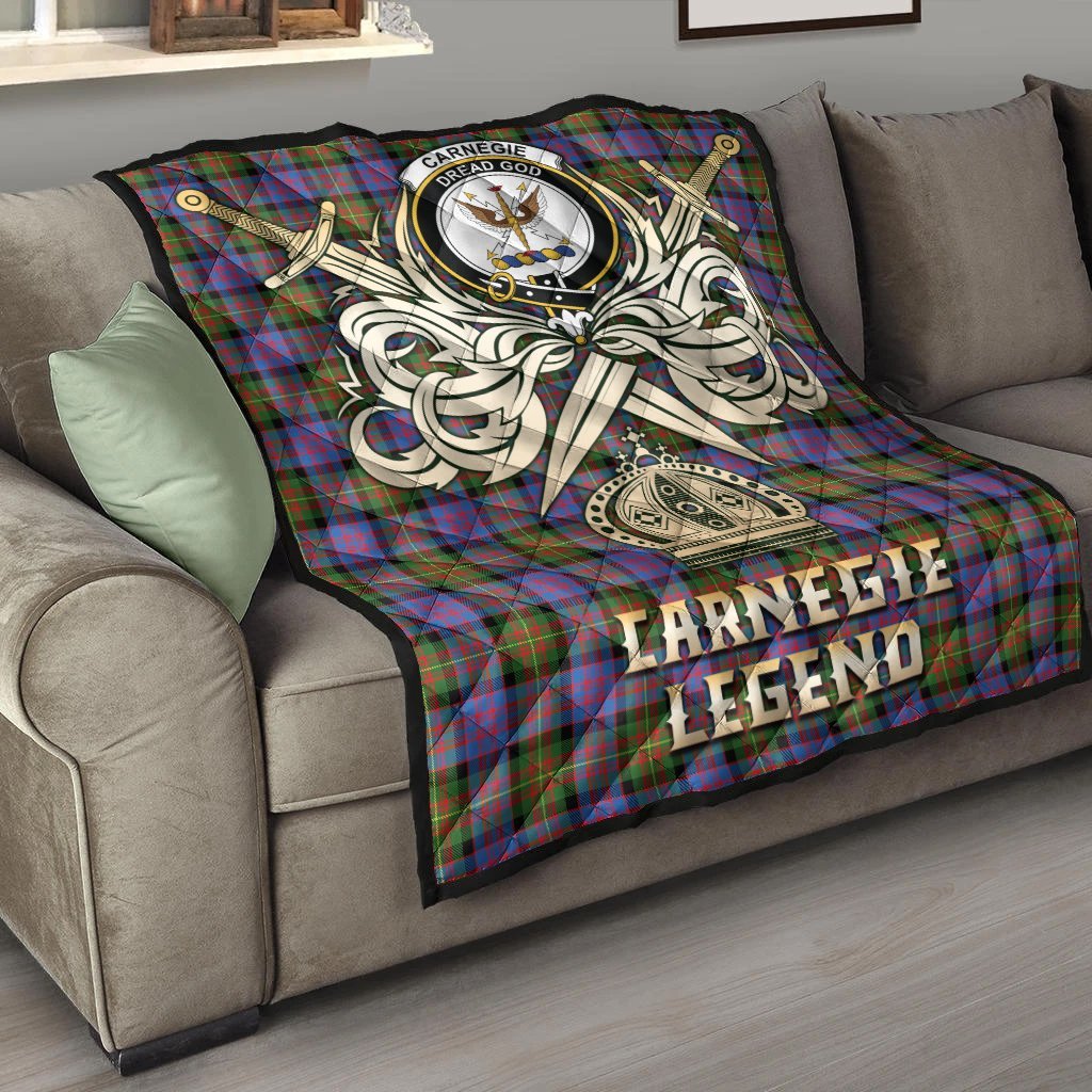 Carnegie Ancient Tartan Crest Legend Gold Royal Premium Quilt