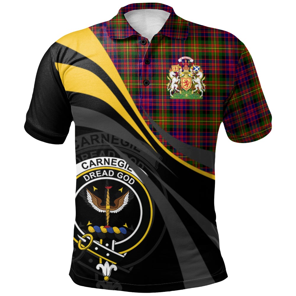 Carnegie Modern Tartan Polo Shirt - Royal Coat Of Arms Style