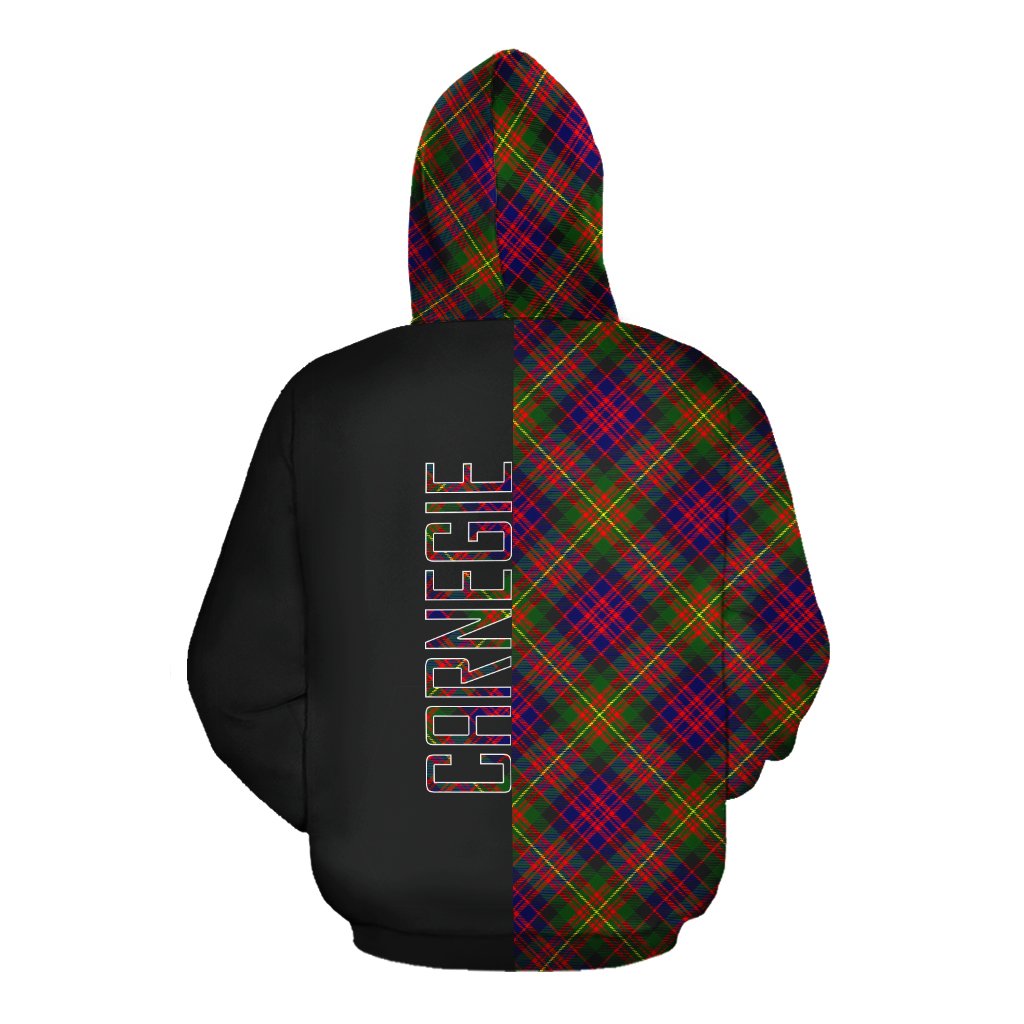 Carnegie Modern Tartan Hoodie Half of Me - Cross Style