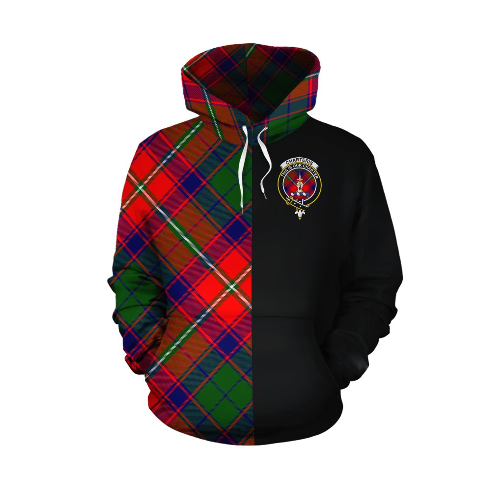 Charteris Tartan Hoodie Half of Me - Cross Style