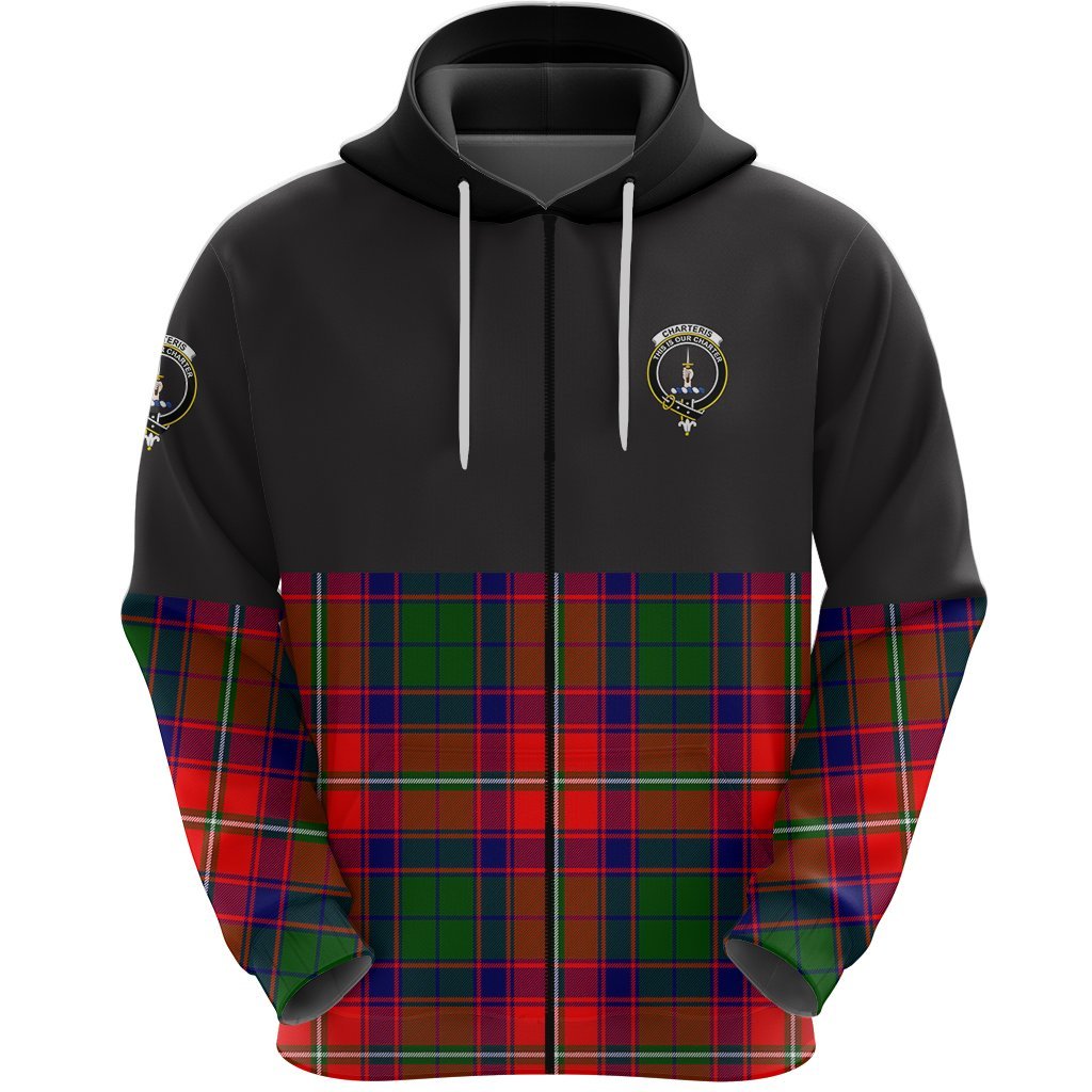 Charteris Clan Half Of Tartan Zipper Hoodie