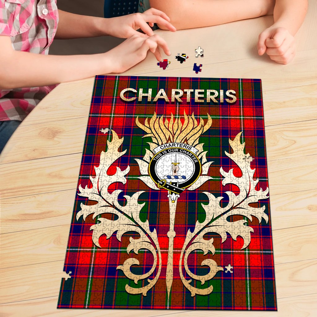 Charteris Tartan Crest Thistle Jigsaw Puzzles