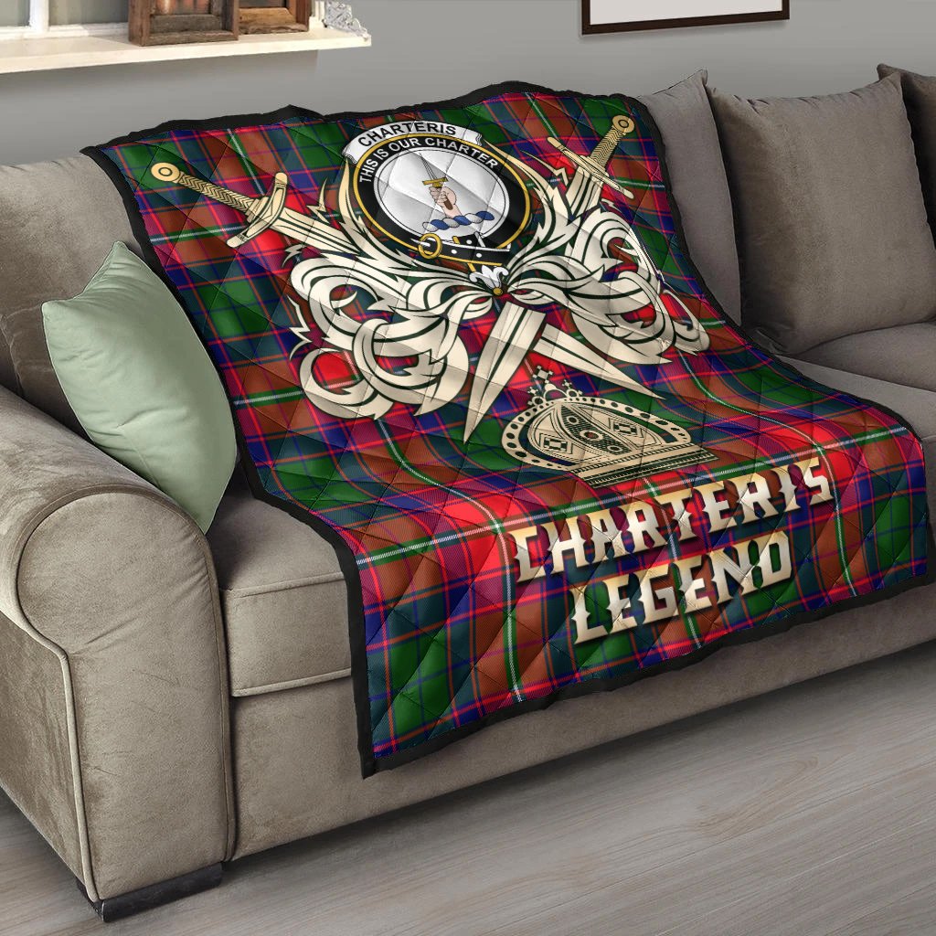 Charteris Tartan Crest Legend Gold Royal Premium Quilt
