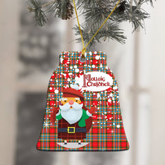 Chattan Tartan Christmas Ceramic Ornament - Santa Style