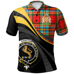 Chattan 01 Tartan Polo Shirt - Royal Coat Of Arms Style