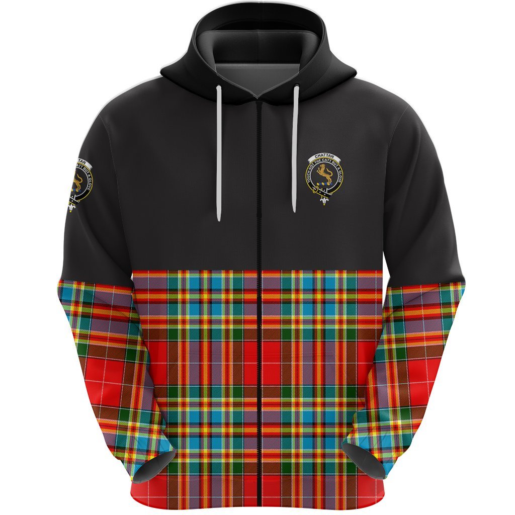 Chattan Clan Half Of Tartan Zipper Hoodie