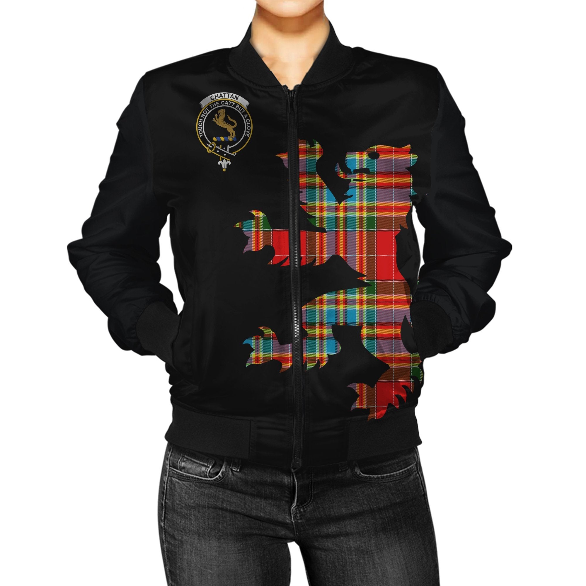 Chattan Tartan Bomber Jacket Lion & Thistle