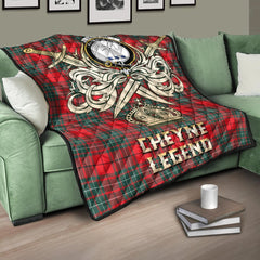 Cheyne Tartan Crest Legend Gold Royal Premium Quilt
