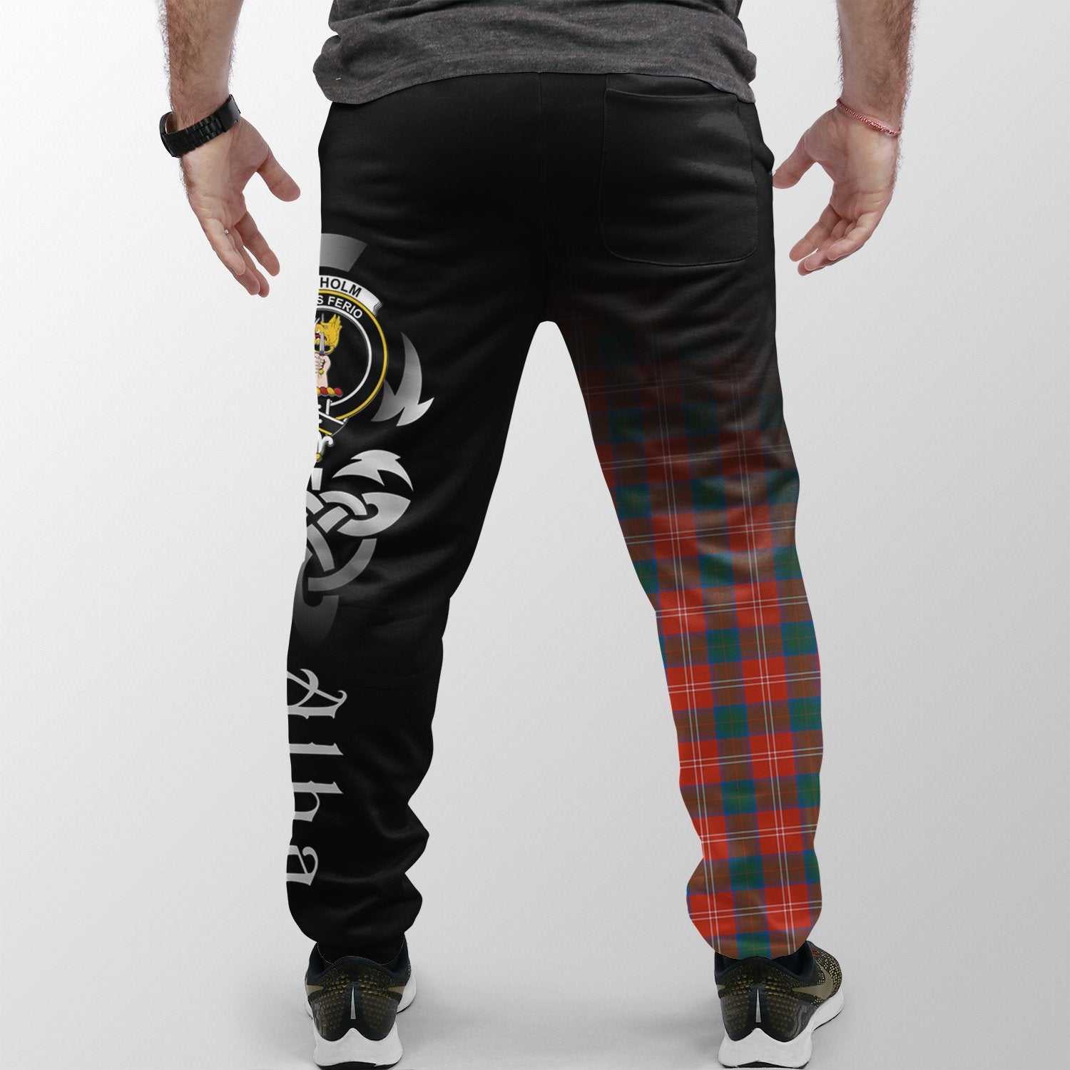 Chisholm Ancient Tartan Crest Jogger Sweatpants - Alba Celtic Style