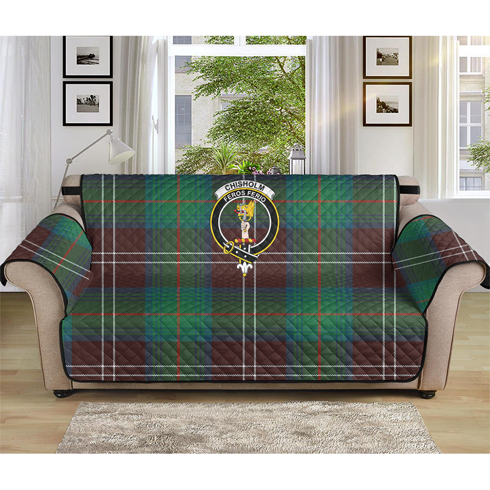 Chisholm Hunting Ancient Tartan Crest Sofa Protector