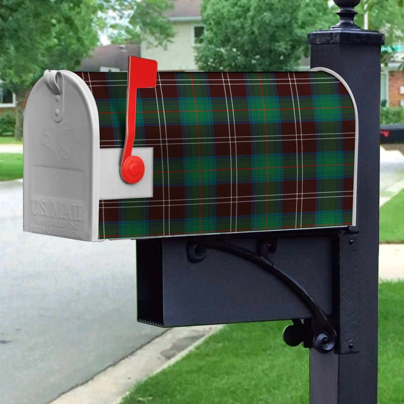 Chisholm Hunting Ancient Tartan Crest Mailbox