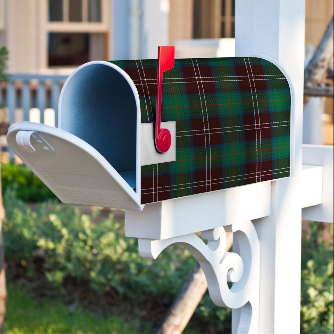 Chisholm Hunting Ancient Tartan Crest Mailbox