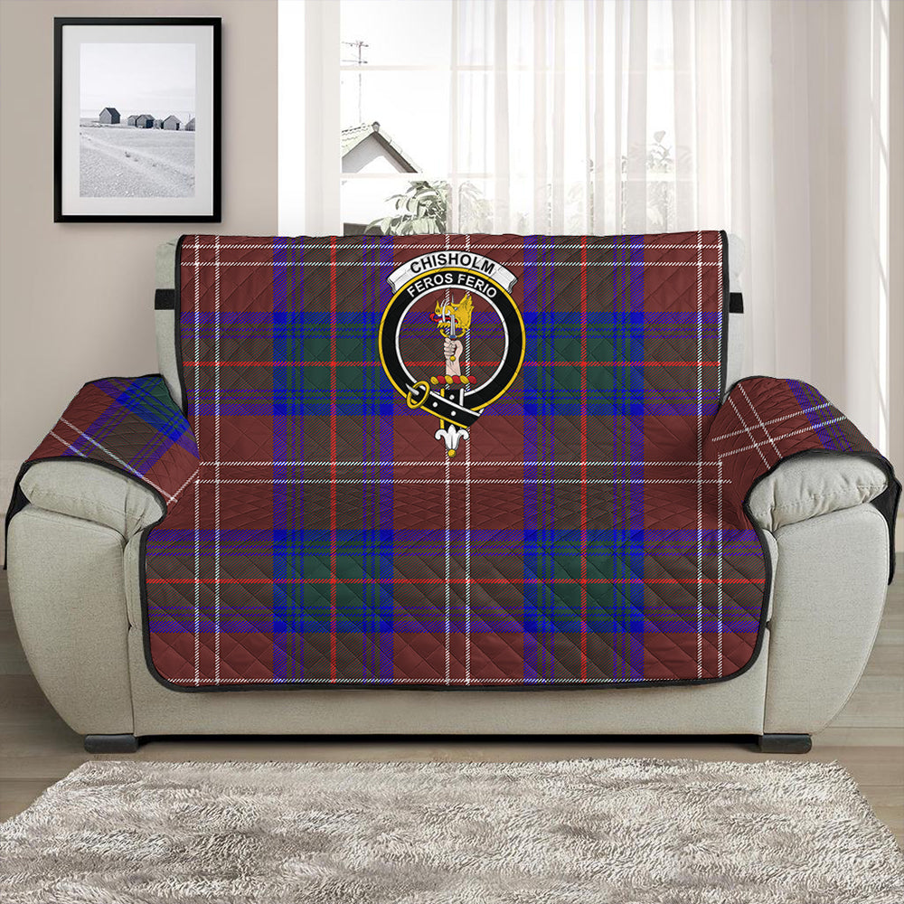 Chisholm Hunting Modern Tartan Crest Sofa Protector