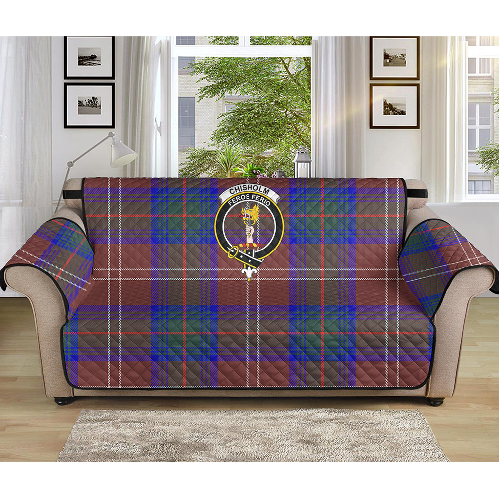 Chisholm Hunting Modern Tartan Crest Sofa Protector