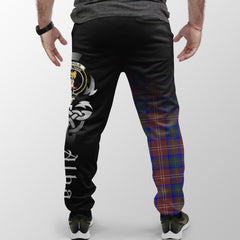 Chisholm Hunting Modern Tartan Crest Jogger Sweatpants - Alba Celtic Style