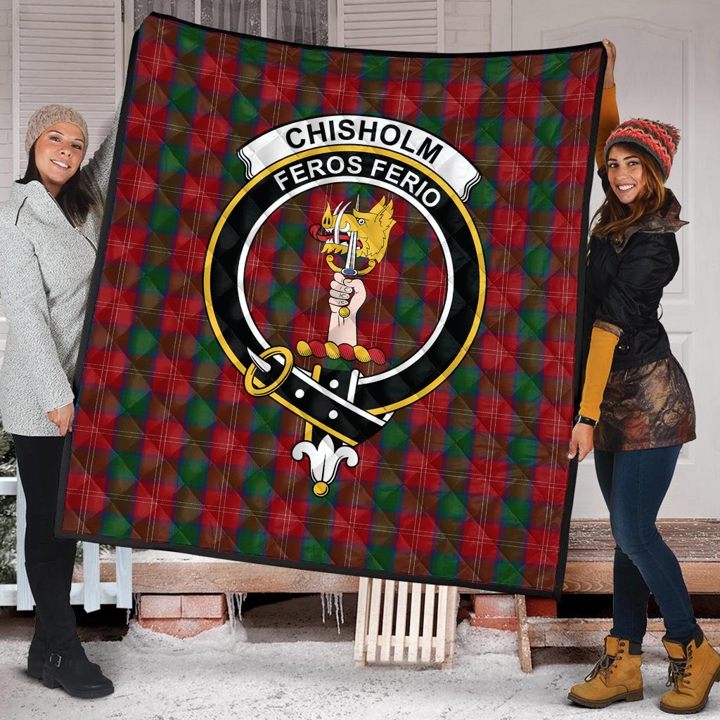 Chisholm Tartan Crest Quilt