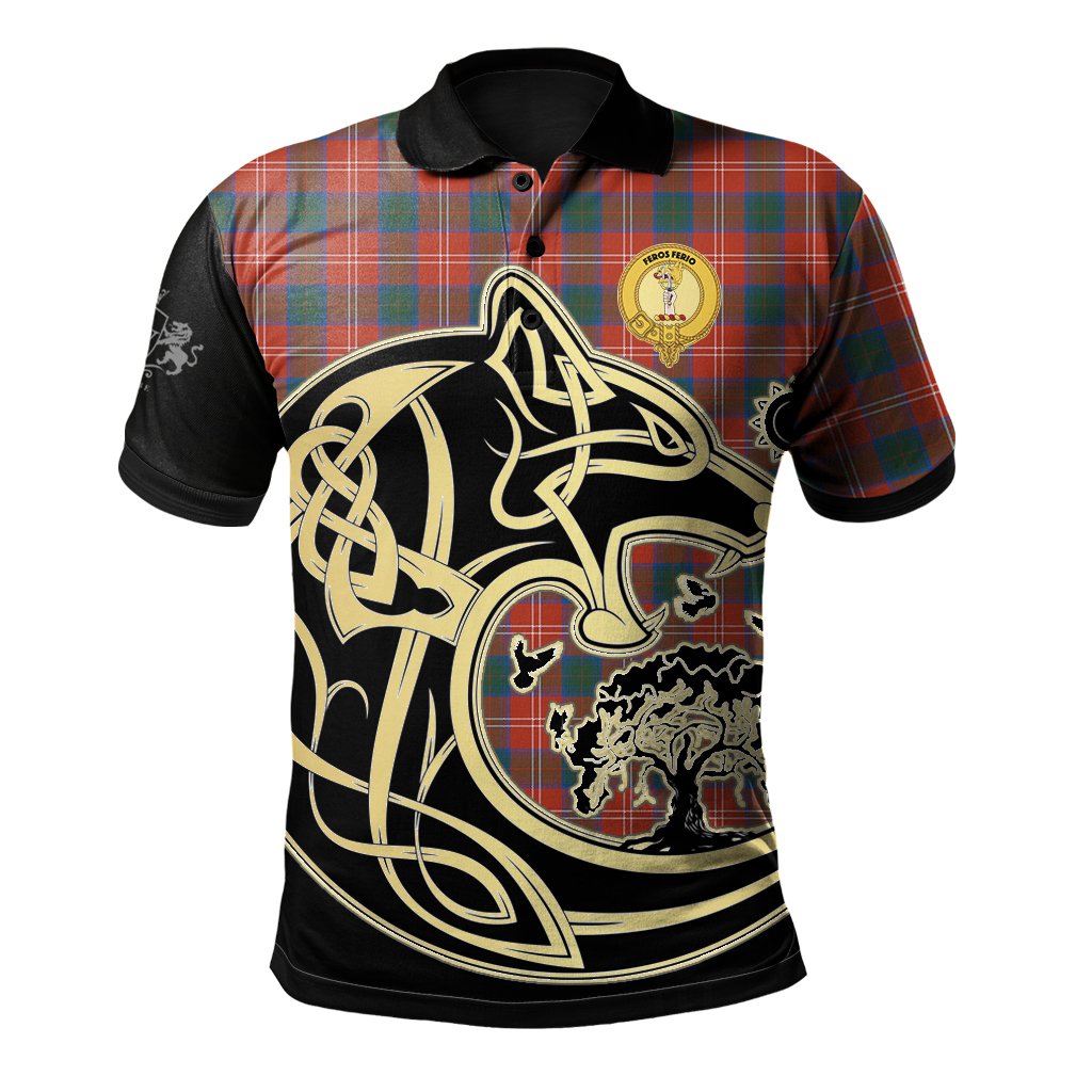 Chisholm Ancient Tartan Polo Shirt Viking Wolf