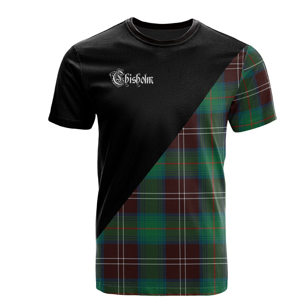Chisholm Hunting Ancient Tartan - Military T-Shirt