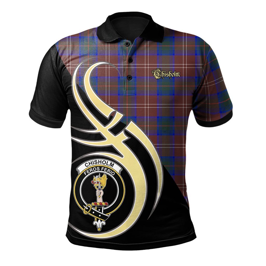 Chisholm Hunting Modern Tartan Polo Shirt - Believe In Me Style