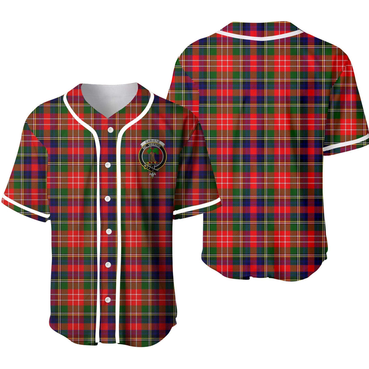 Christie Tartan Unisex Baseball Jersey