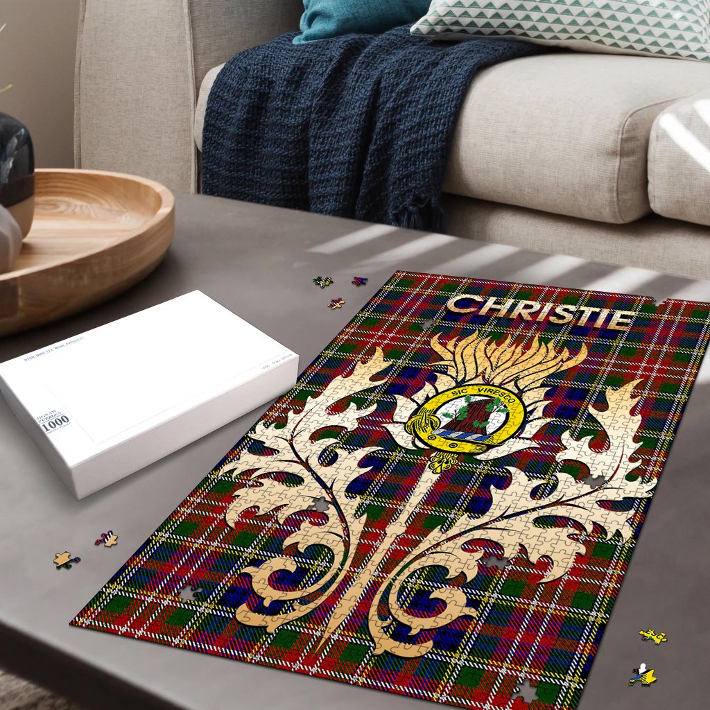 Christie Tartan Crest Thistle Jigsaw Puzzles