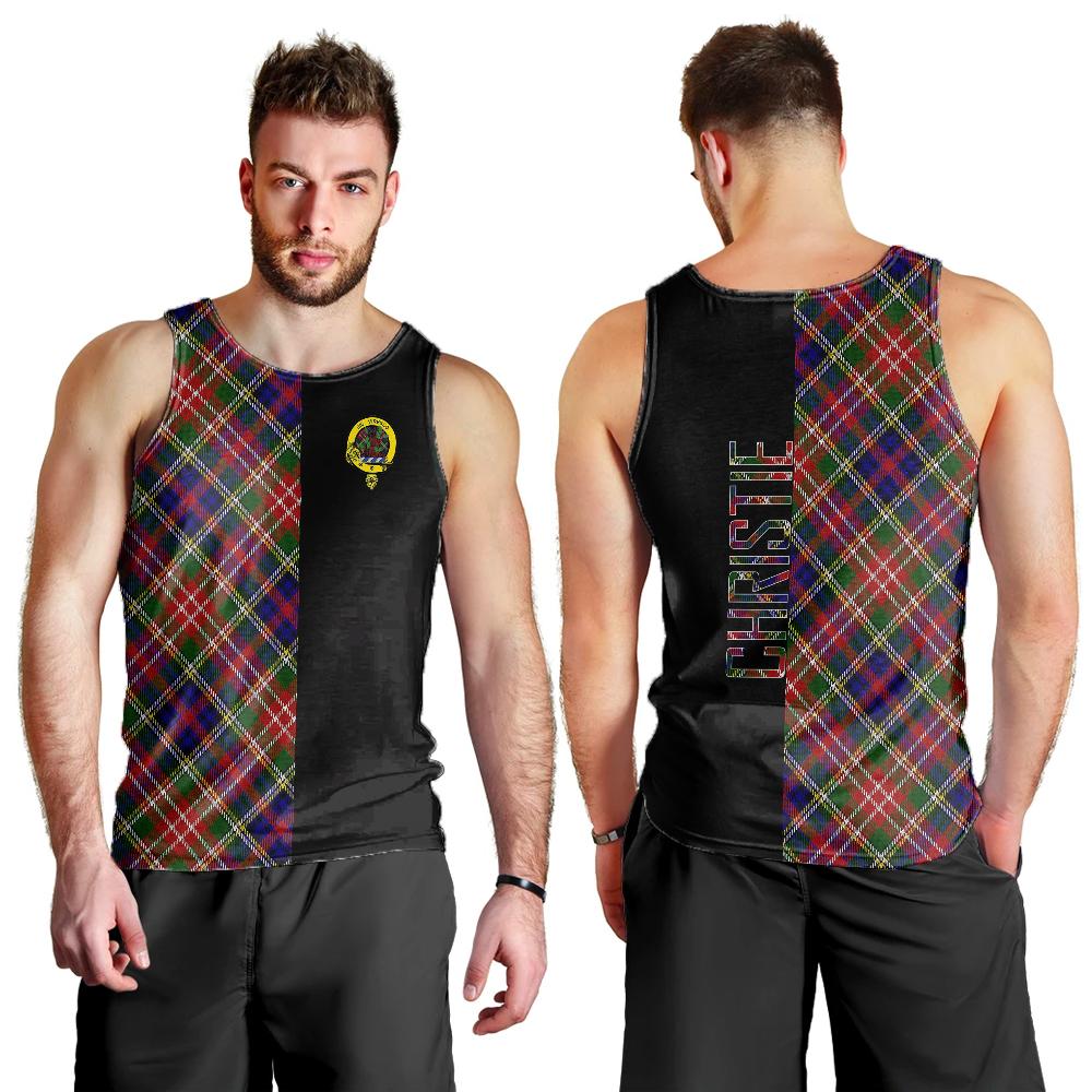 Christie Tartan Crest Men's Tank Top - Cross Style