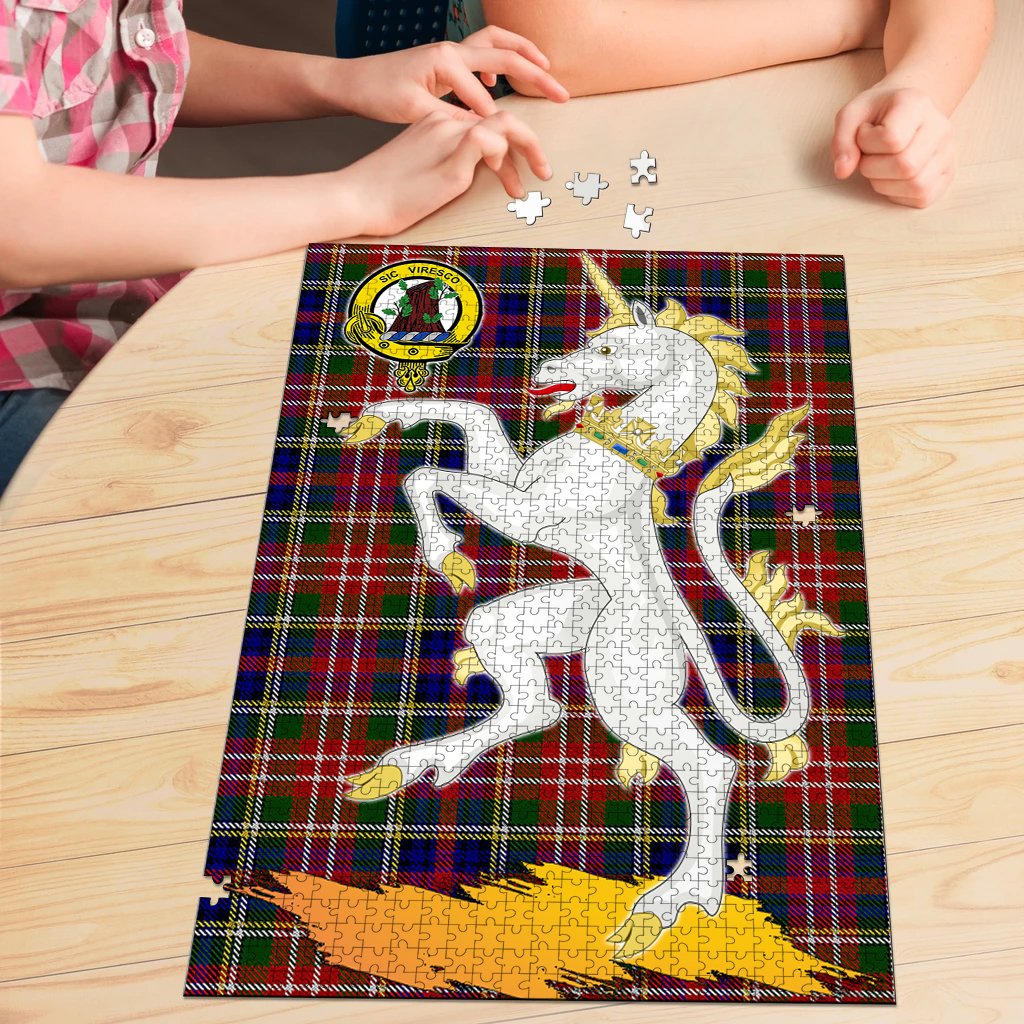 Christie Tartan Crest Unicorn Scotland Jigsaw Puzzles